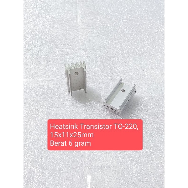 1Pcs Pendingin Heatsink 15x11x25mm aluminium Transistor TO-220 D313 Tip41 42 Mosfet ic audio TDA2030
