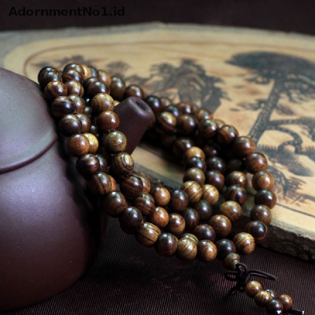 [AdornmentNo1] Black rose108 8MM Tasbih Buddha Mala Kalung/Gelang [ID]