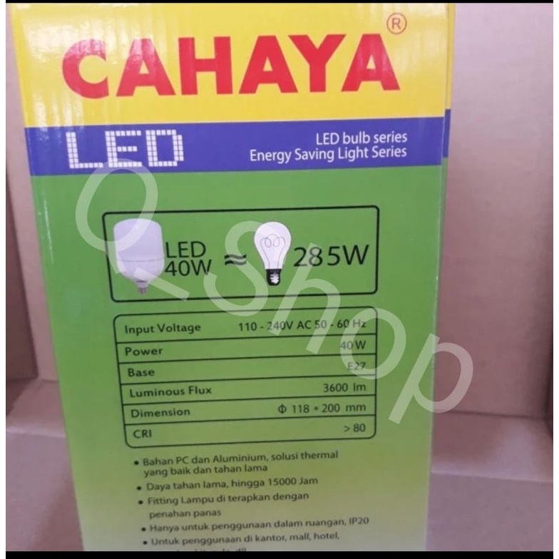 Lampu LED CAHAYA 40 Watt