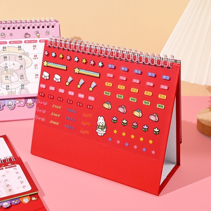 

Terlaris ✨ -Kalender Meja 2023 Cute Cartoon Desk Calendar Planner Kalender 2023 - Merah- 2.1.23
