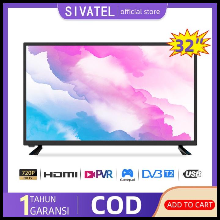 Sivatel Tv Led 32 Inch Tv Digital Hd -Televisi Murah-Buat Monitor/Cctv