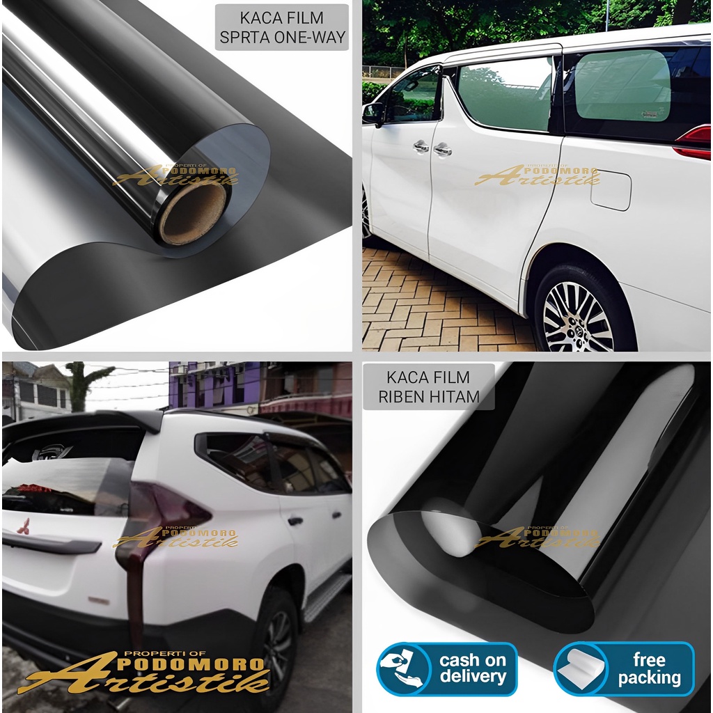 Kaca Film Mobil Sparta Smoke One Way Silver Cermin / Riben Hitam Premium Anti Gores Sun Protector