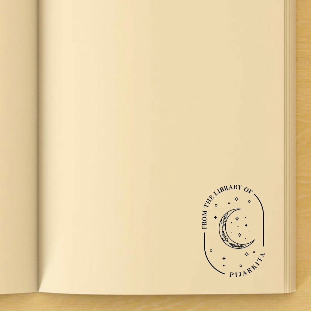 

RK B-7 CUSTOM NAMA BOOK STAMP / STEMPEL BUKU NOVEL AESTHETIC PIJARKITA