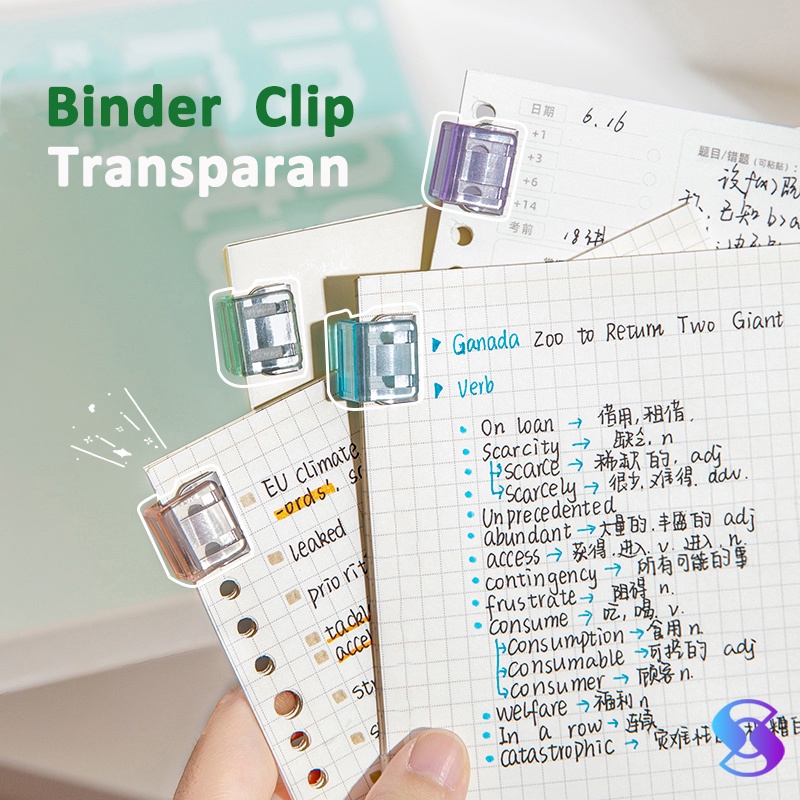 

Klip kertas / Binder Clip warn/Klip pengikat transparana-Suning Mall