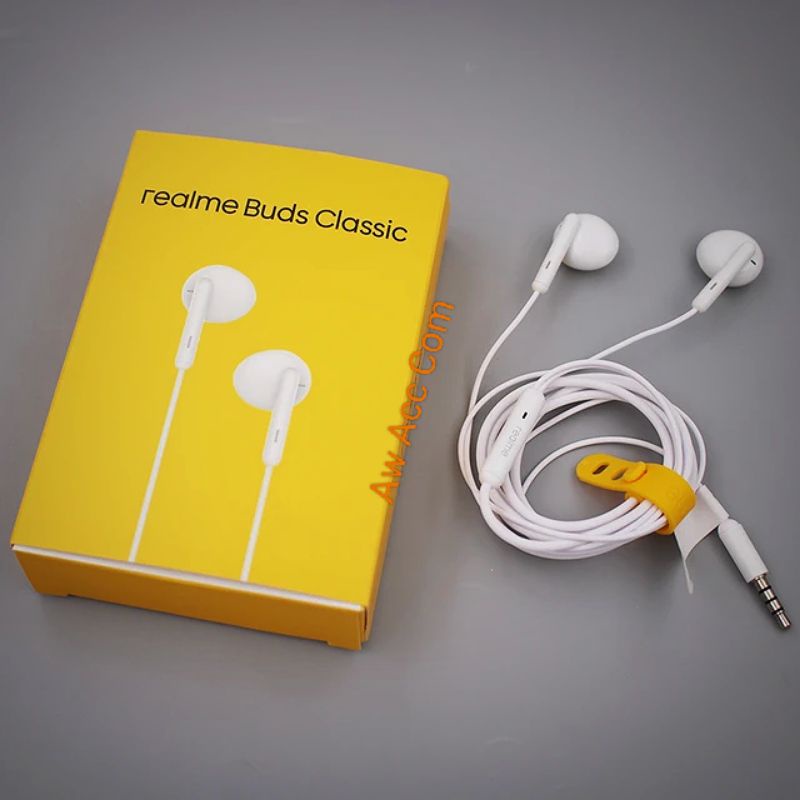 Original Earphone Realme Premium Quality Bass Stereo Headphone Realme 5/5i/7i/8i/5 Pro/6 Pro/X/XT/X2/C17/C21/C25/C30/C31/C33/C35/