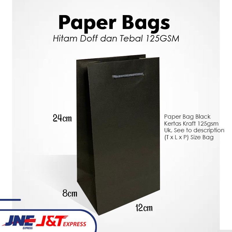 

Paper Bag Hitam Polos Uk. 24x8x12 cm / Paper Bag Kado Packing Souvenir Pernikahan Wedding / Paper Bag Polos Warna Hitam / Paperbag Bridesmaid Packing Olshop Parfum