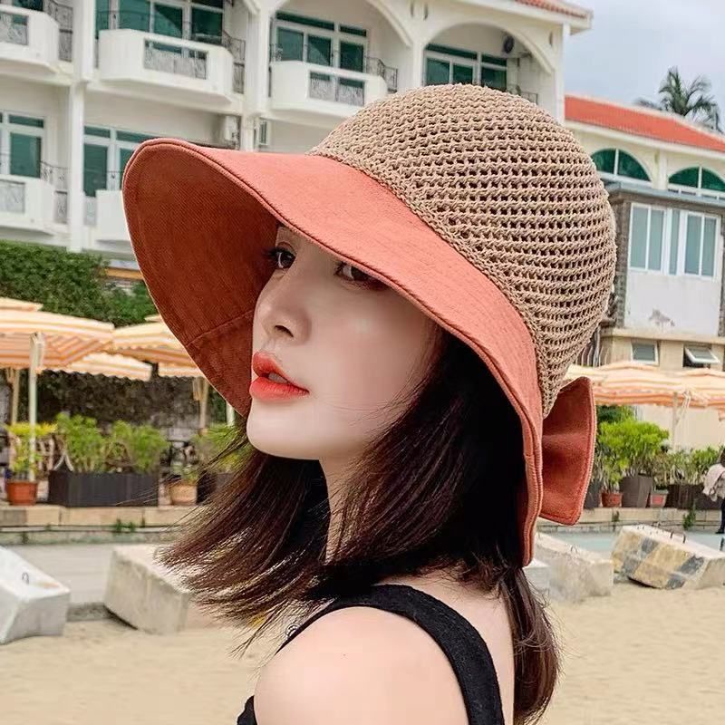 Topi pantai matahari rajut wanita premium model korea terbaru