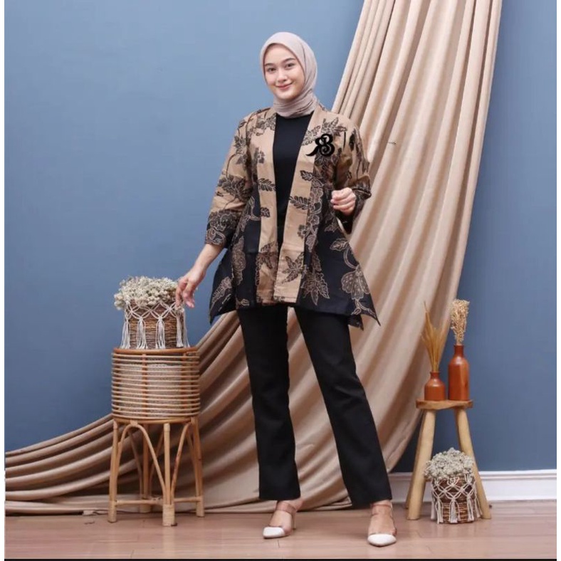 Batik DuaPutri || BLAZER BATIK WANITA MODERN BLEZER WILLY OUTER BATIK CANTIK SERAGAM KANTOR PESTA