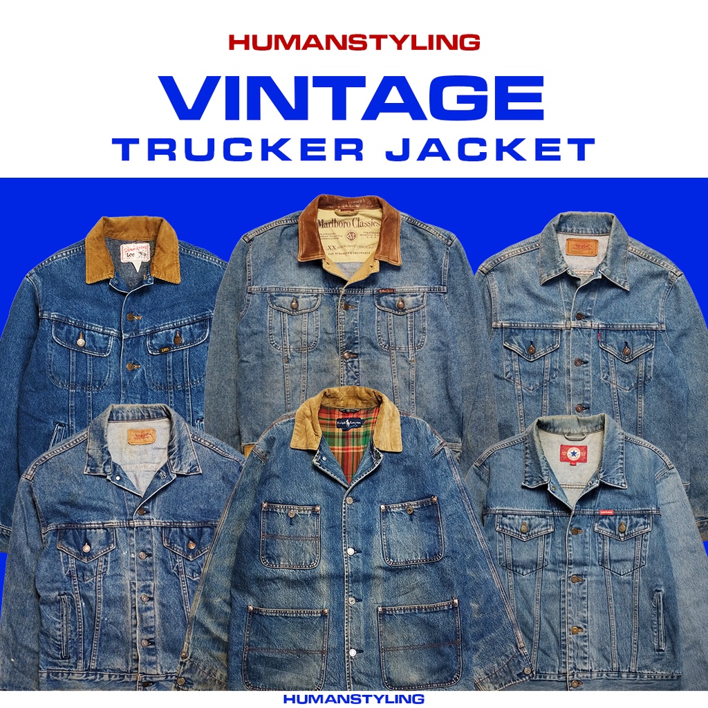 VINTAGE JACKET - SUEDE JACKET/TRUCKER JACKET/HARRINGTON/CHORE JACKET - HUMANSTYLING