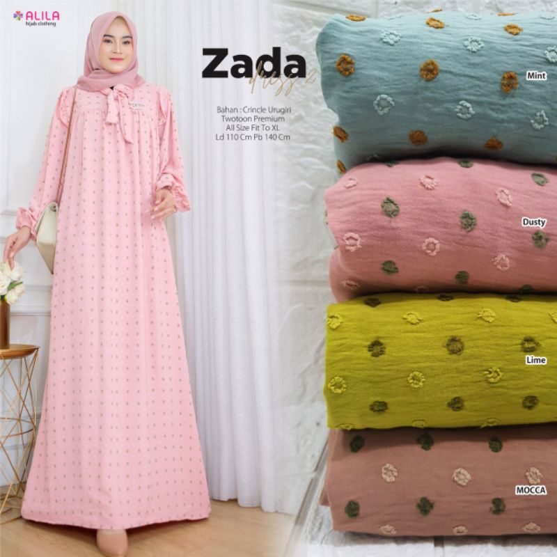 ZADA DRESS #2 ORI ALILA | Dress Perempuam Crinkle Unugiri Twotoon Premium