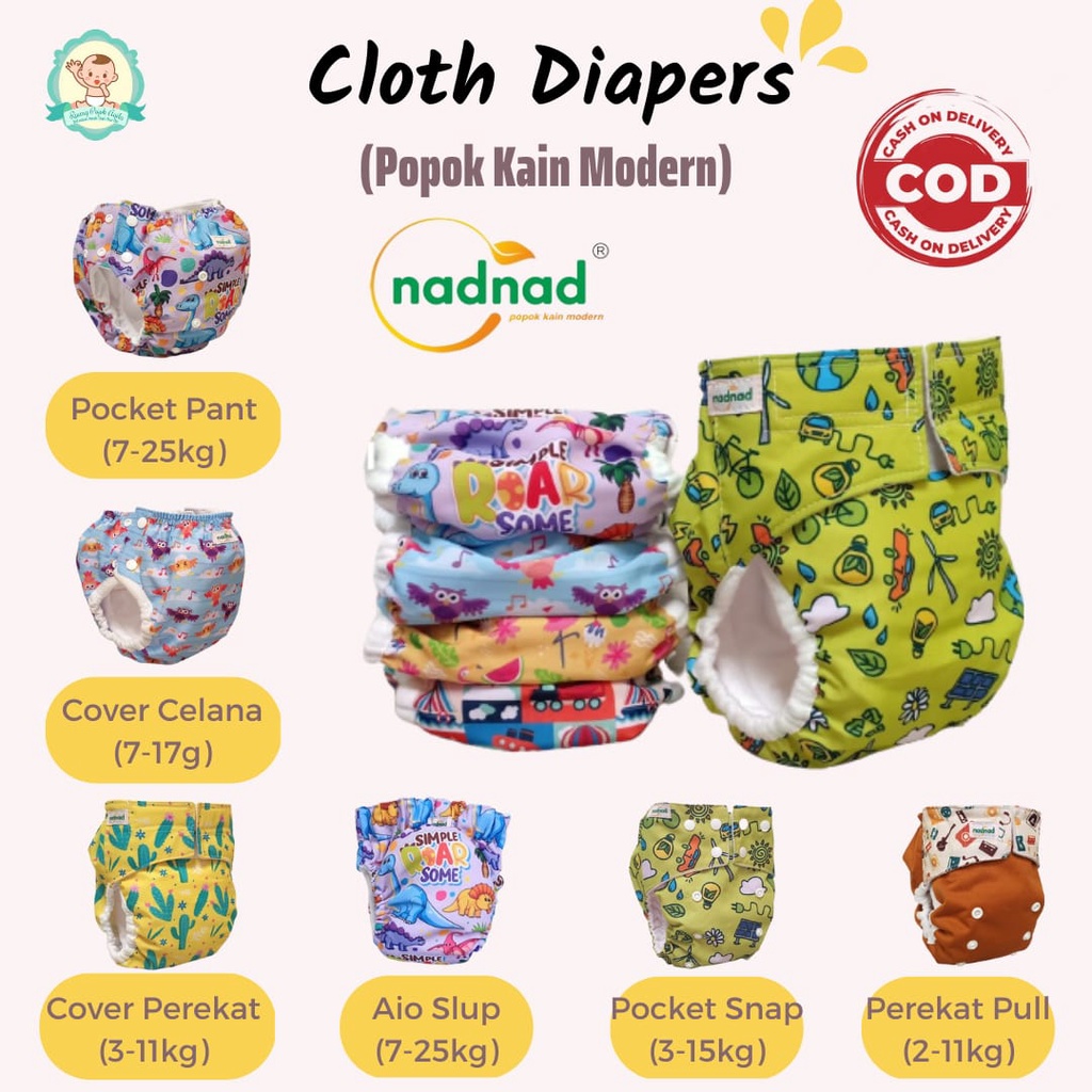 Clodi Nadnad Popok Diapers Kain Cuci Ulang