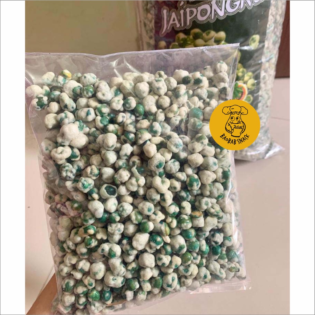 Kacang Polong Ijo Tepung 500gr - BAOBAB SNACK - Hijau Crispy Oleh Oleh Enak Murah Manis Renyah Gurih