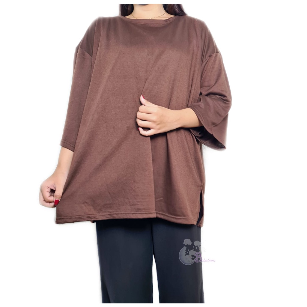 BOBOBAM ATASAN BLOUSE WANITA POLOS OVERSIZE JUMBO XXL