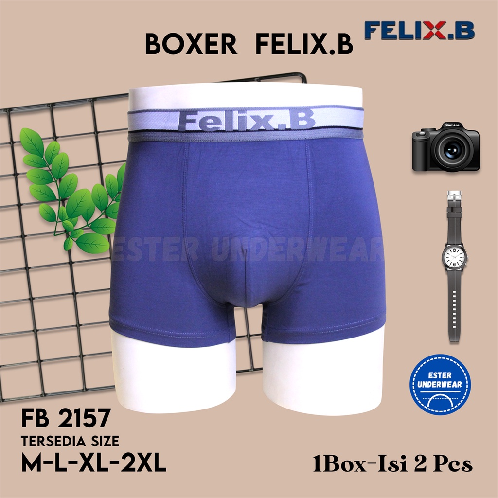 FELIX B Celana Boxer Pria FB 2157 1Box Isi 2 Pcs