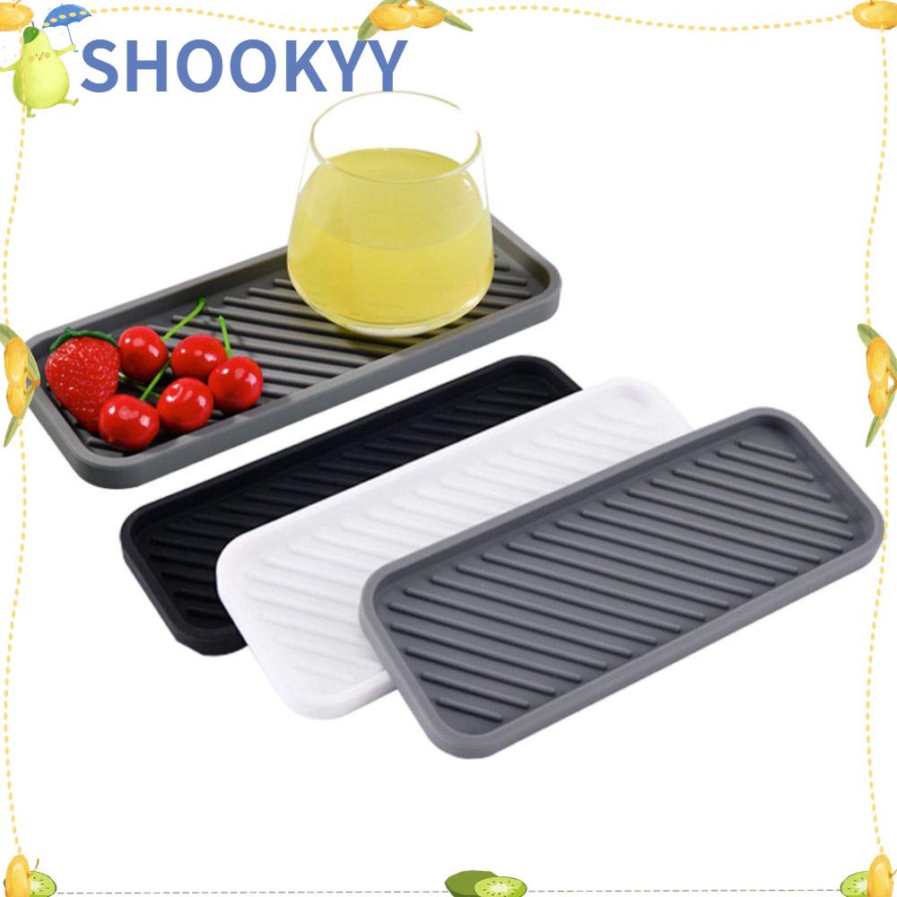 Chookyy Sabun Cuci Piring Silikon Meja Scrubber Sikat Spons Botol Organizer Sink Tray