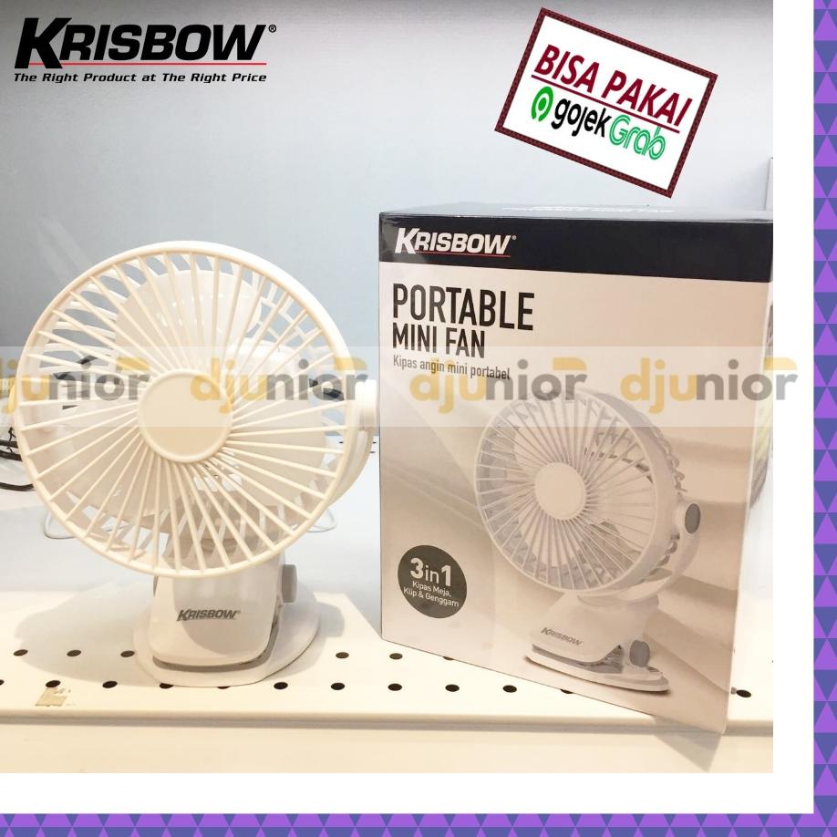 ♧ KRISBOW - KIPAS ANGIN JEPIT / KIPAS ANGIN PORTABEL / KIPAS ANGIN MINI ACE ➤