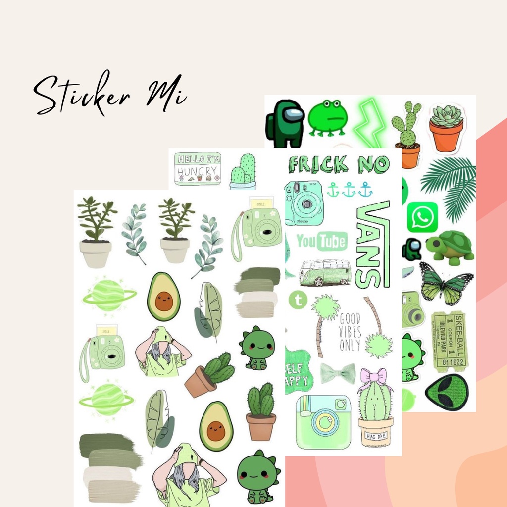 

[GREEN] STIKER AESTHETIC ANTI AIR GLOSSY 135 GSM