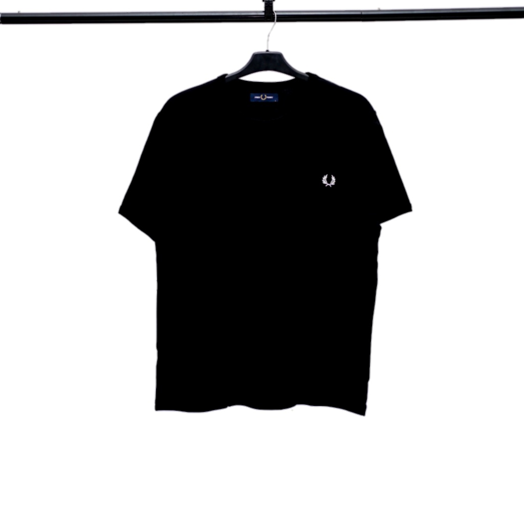 FRED PERRY Black Basic Tshirt Authentic / Kaos Branded FredPerry FP Original