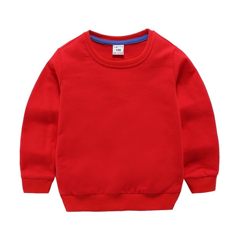 Basic Polos Sweater  Untuk Anak Laki laki &amp; Perempuan Bahan Fleece Size M-Xl (Usia 2-10 th )