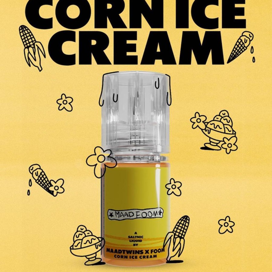 Jual Maad Foom Corn Ice Cream Salt Nic 30ML by MaadTwins x Foom.id
