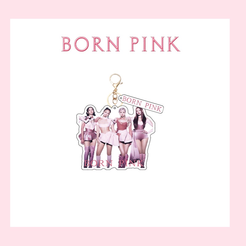 black pink new album bron pink with the same style jennie lisa body key chain key ring pendant around Jisoo Jennie Rose Lisa Blink BP