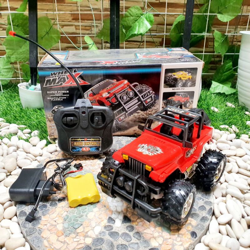 RC CAR JEEP MAX MOBIL REMOTE CONTROL BATRE CAS MAINAN ANAK BATERAI