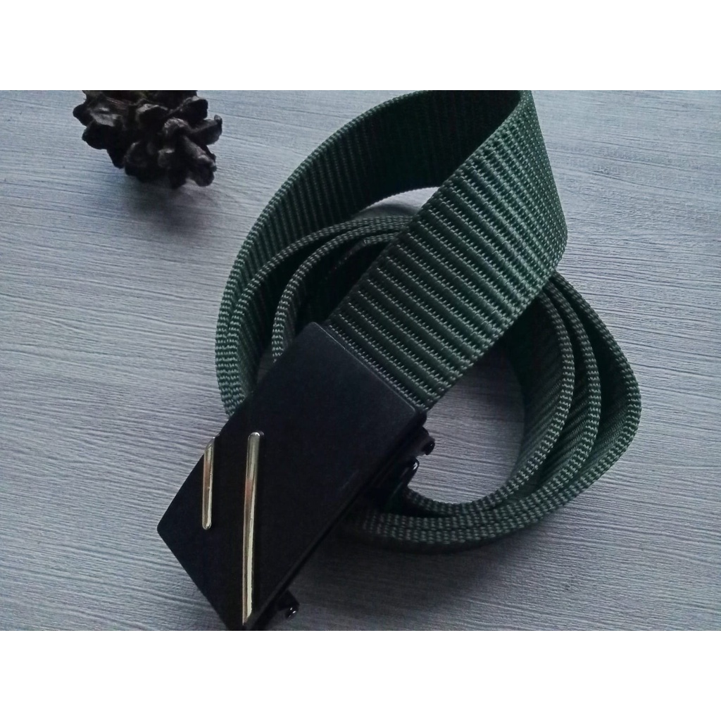 Ikat pinggang pria dewasa/ sabuk pria kain nylon gesper Rell Premium/ ikat pinggang pria kain model gesper rell