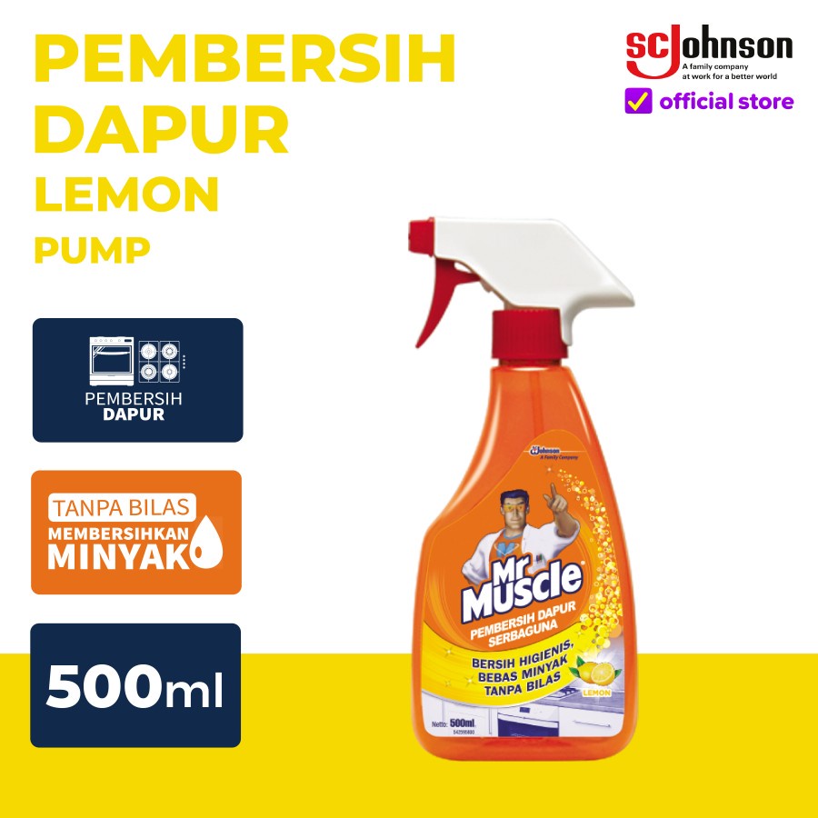 MR Muscle Pump Kitchen Cleaner Pembersih Dapur Lemon 500ML