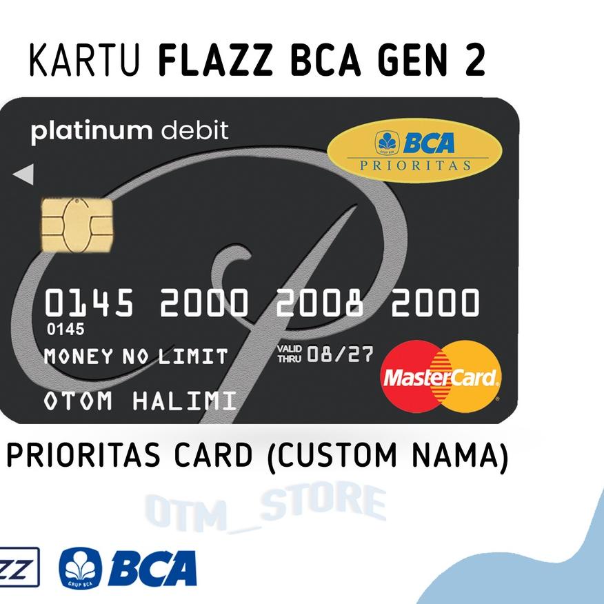 Kartu FLAZZ BCA GEN 2 Tearu Design Prioritas & Black Card Card Bisa Custom Nama - FLAZZ BCA GEN 2 - 