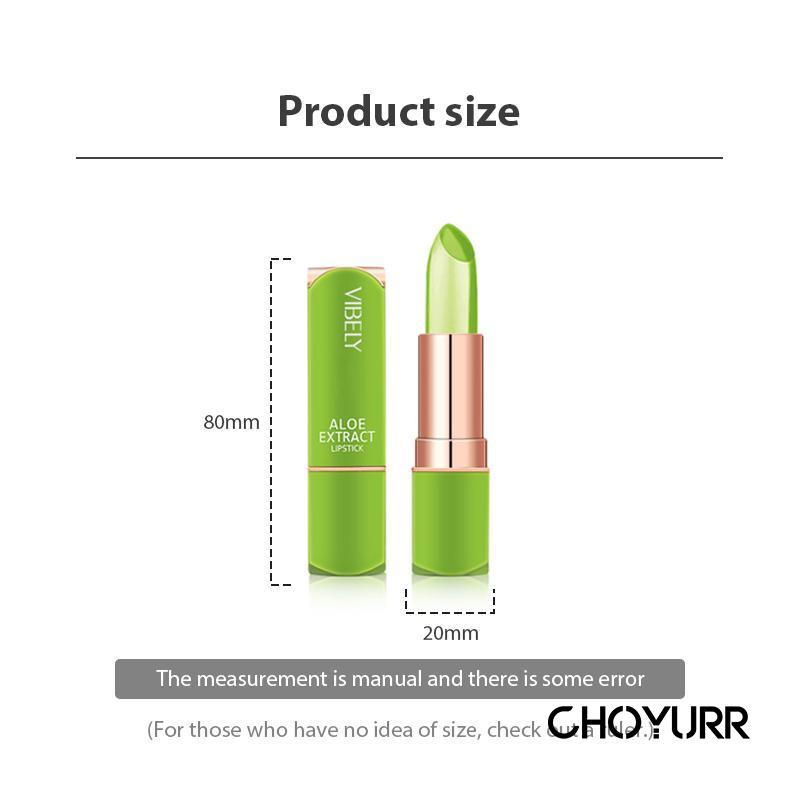 【COD】Aloe Vera Lip Balm Lipstick Temperature Sensitive Berubah Warna Jelly Lip Balm  Nourishing Moisturizing Long Lasting Non-stick Cup-CH