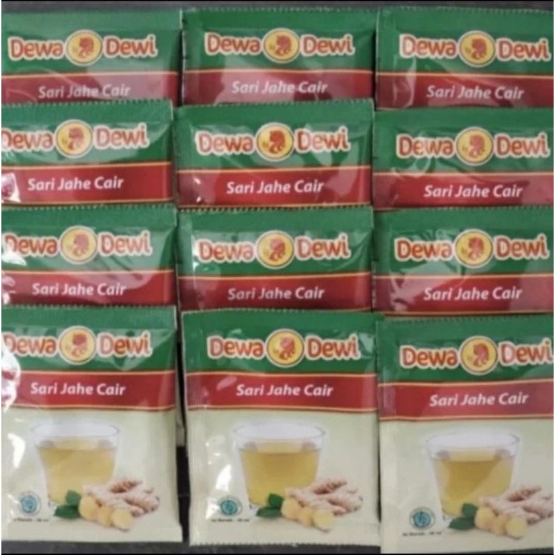 

SARI JAHE INSTAN DEWA DEWI SARI JAHE CAIR SACHET ISI 12 x 30ml / WEDANG JAHE INSTAN / MINUMAN HERBAL TRADISIONAL JAHE INSTANT