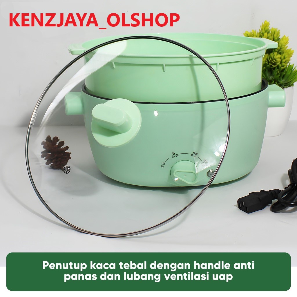 ( KJO ) Panci Elektrik Kukus 26 Cm Multifungsi 2 Tingkat Serbaguna / Electric Cooking