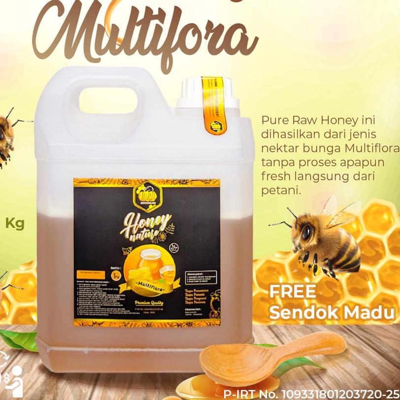 

۝ Murni Asli 1kg Nektar Multiflora 100% Pure Natural Raw Honey ♟