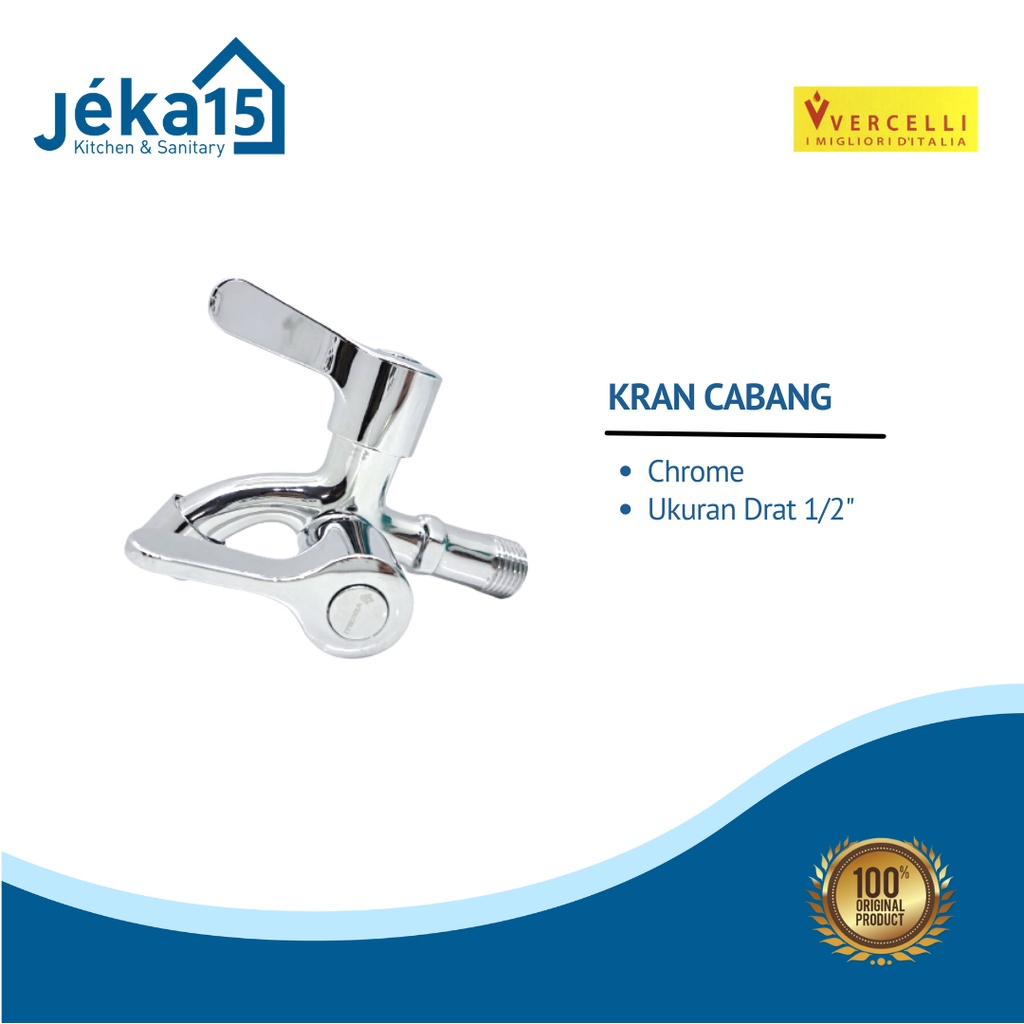 KRAN CABANG CHROME 1/2&quot;