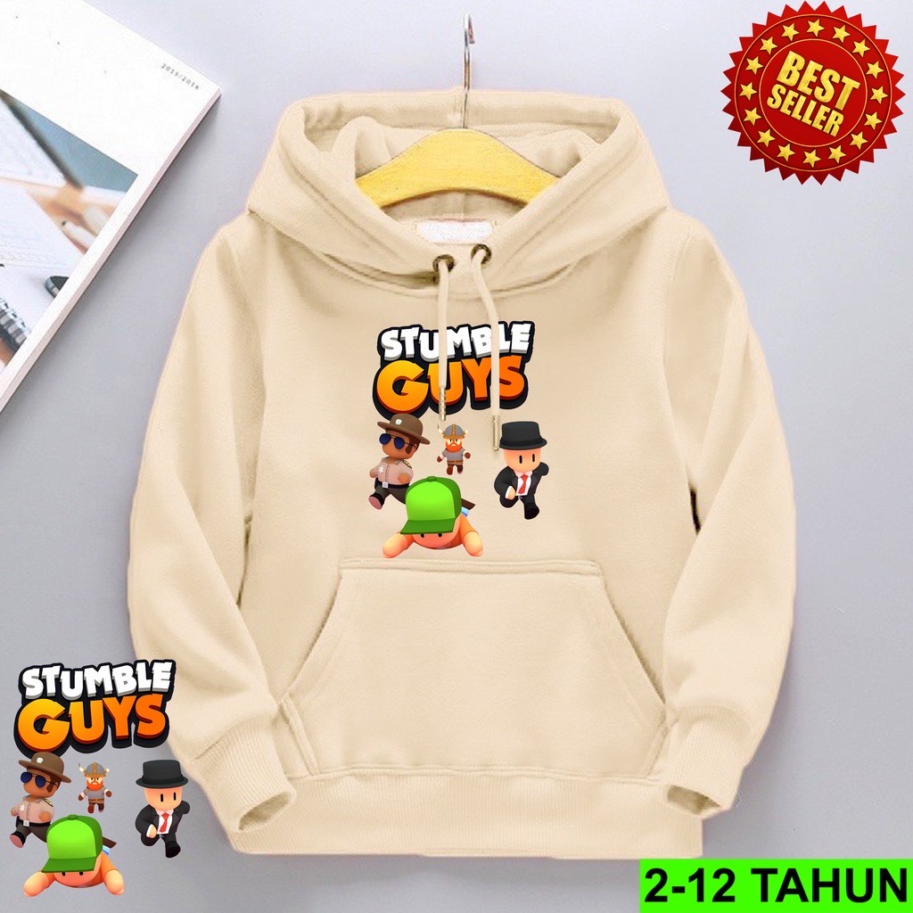 Jumper Hoodie Anak STUMBLE GUSY RUN II Jaket Hoodie Anak Viral II Sweater Hoodie Kids Sz M - XL ( Laki Laki &amp; Peremepuan )