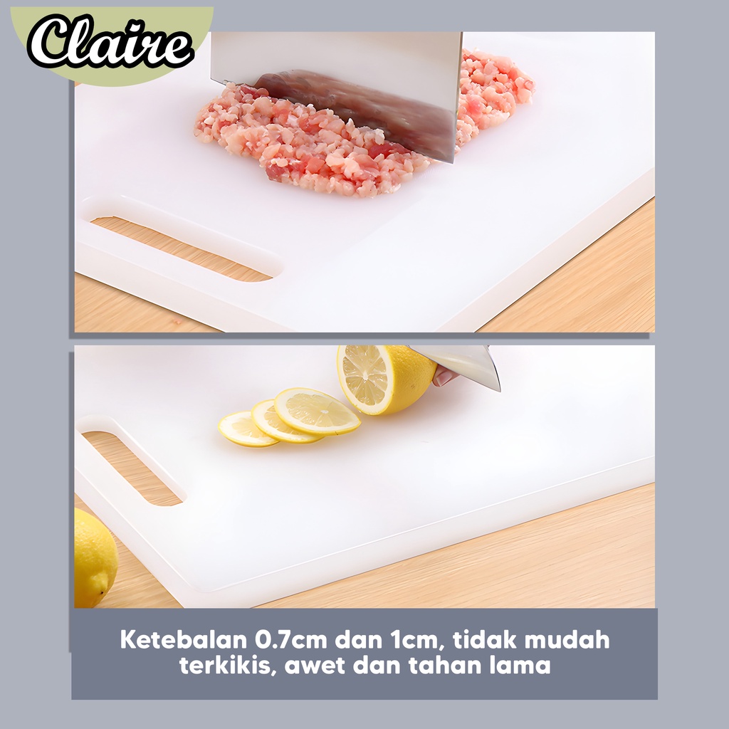 Talenan Plastik Foodgrade / Cutting Board Tebal Putih / Talenan Plastik Warna Putih ada 3 Ukuran