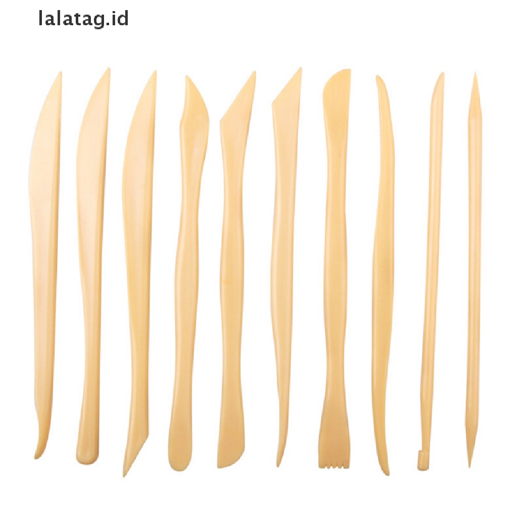 [lalatag] 10ppcs/set Gerabah Tanah Liat DIY Sculpg Polymer Pemodelan Alat Ukir Craft Kit [ID]