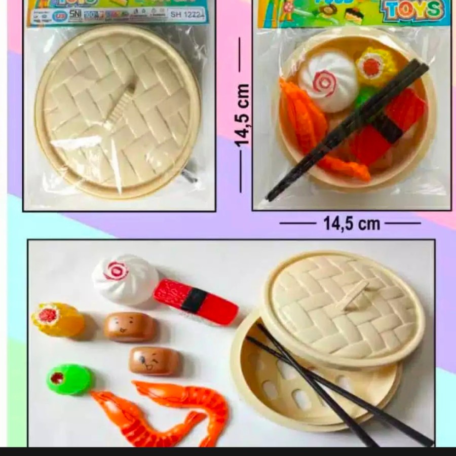 U0114 Mainan Anak Masakan Makanan Dimsum / Sushi Set