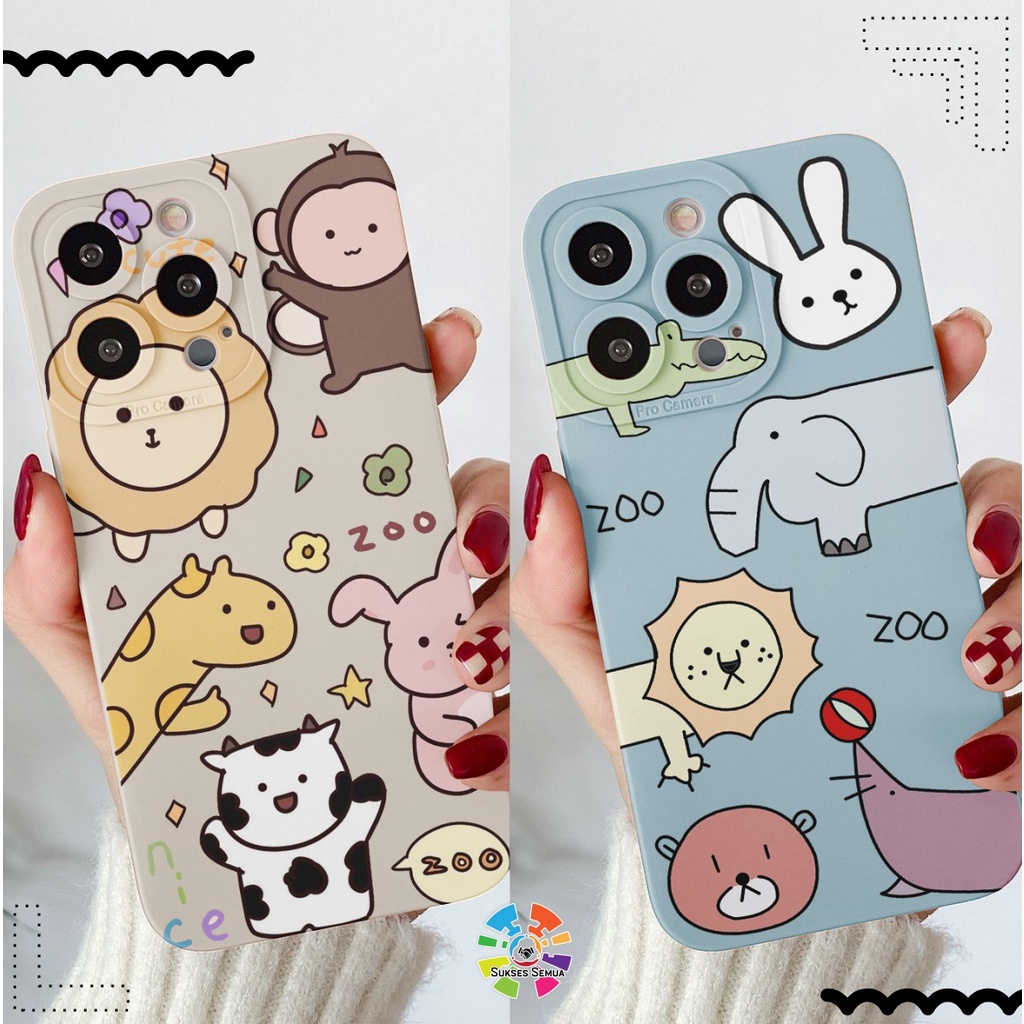 CUSTOM CASE SOFTCASE SILIKON PROCAMERA ZOO CUSTOM SAMSUNG J2 PRIME GRAND PRIME A04 A04S A23 A13 A03 
