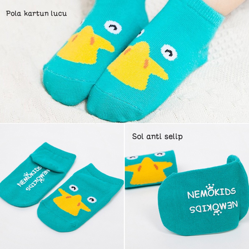 Kaos Kaki Bayi Pendek Karakter Kaos Kaki Anak Perempuan Laki Laki Motif Hewan 3D Lucu Baby Socks Kids Cute Unik Anti Slip
