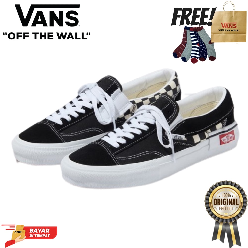 SALE DISKON! V4NS CUT AND PASTE BLACK/WHITE 100% ORIGINAL BNIB