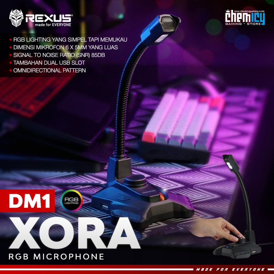 Rexus Xora DM1 RGB Gaming Microphone