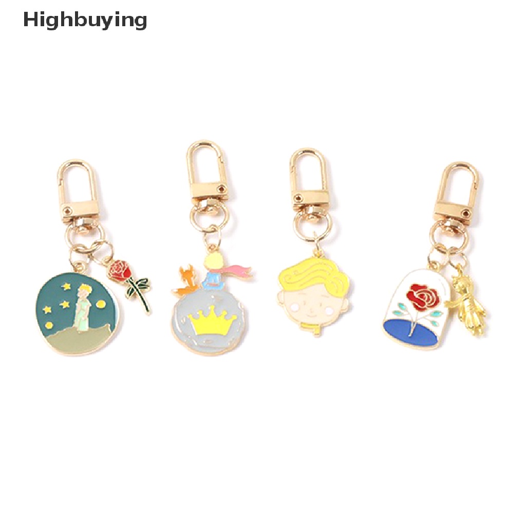 Hbid 1pcs Lovely Rose Boy Little Prince Pendant Key Chain Gantungan Kunci Planet Rubah Kecil Glory