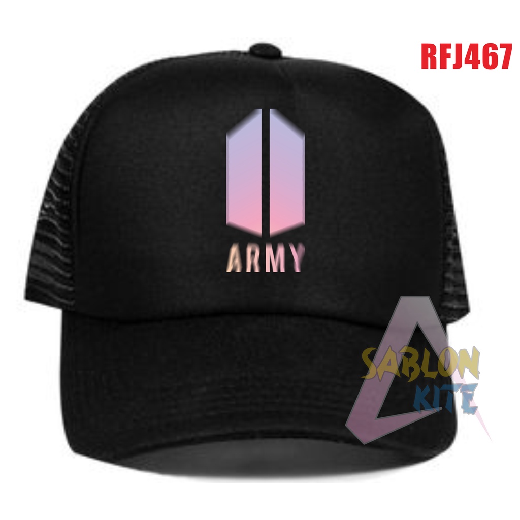 Topi Trucker Kpop jimin suga logo bt RFJ467