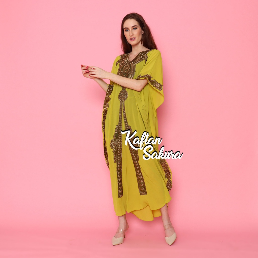 Baju Gamis Wanita Bordir luna warna hitam putih hijau terbaru bahan Sifon ready stok siap kirim