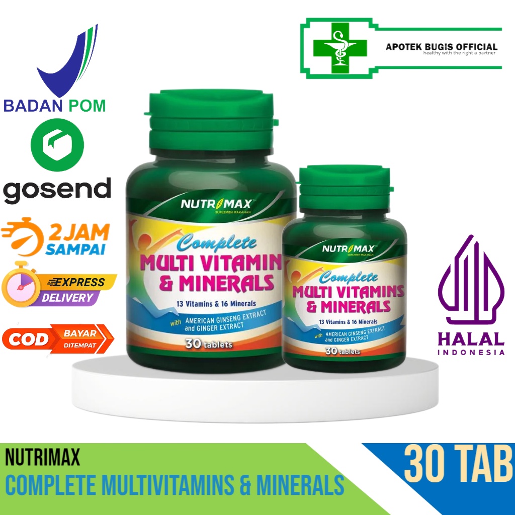 Nutrimax Complete Multivitamins &amp; Minerals 30 Tablet