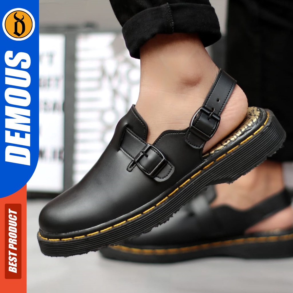 DEMOUS Zangief - Sepatu Sandal Bustong Docmart Sendal Slop Casual Pria