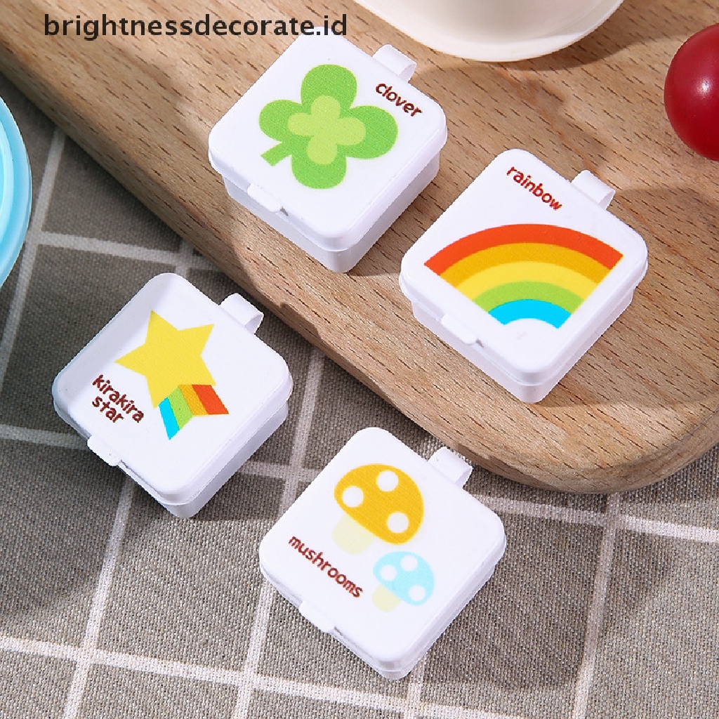 [Birth] 1/4pcs Botol Saus Mini Square Portable Bento Sub-Botol Saus Plastik Kotak [ID]