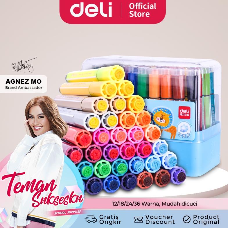 

ATSN06153 Deli Spidol Warna Sekolah 12/18/24/36 Warna Tinta dapat dicuci 70653