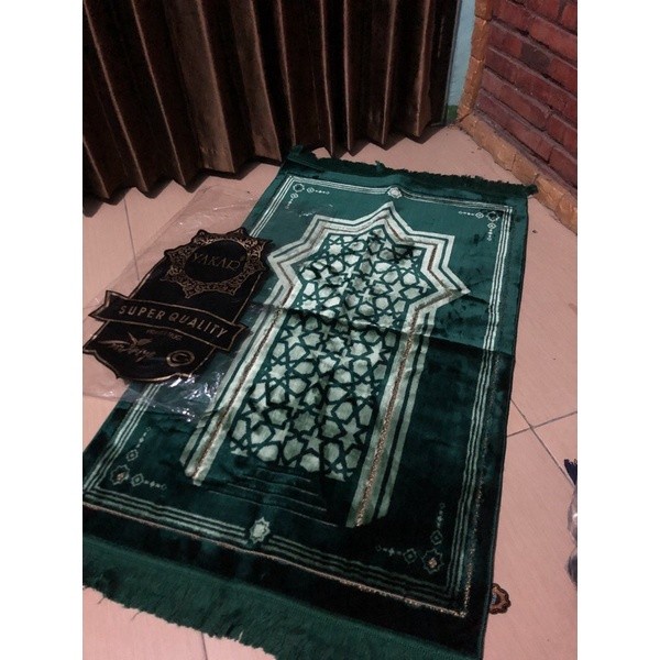 Sajadah sajadah turki / yakar rawdah / grosir sajadah - Hijau(C0Q8) Sajadah Wangi Premium Sajadah Tu